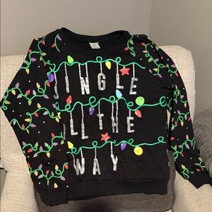 Festive Black Holiday Sweatshirt